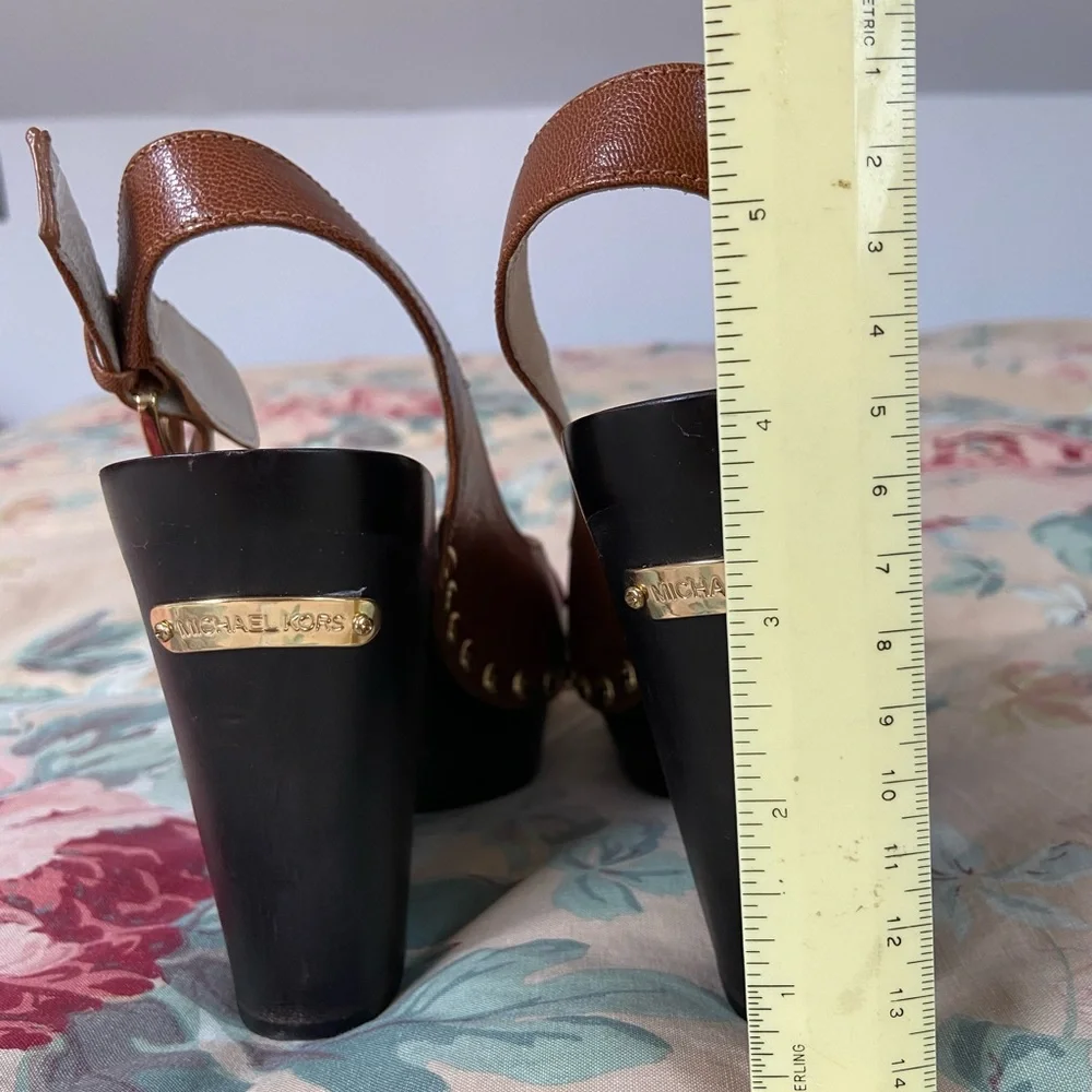 Michael Kors Brown Wedge Sandals - Picture 7 of 7